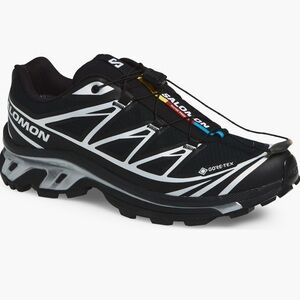 Salomon Black & White Trail Running Shoe with Quicklace